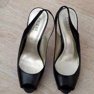 Guess peep toe sling backs
